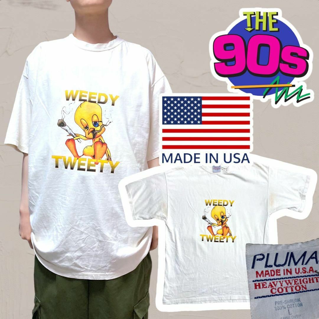 banco古着URE Tシャツ ビンテージ  90s USA製 ウィード　ウィーディー