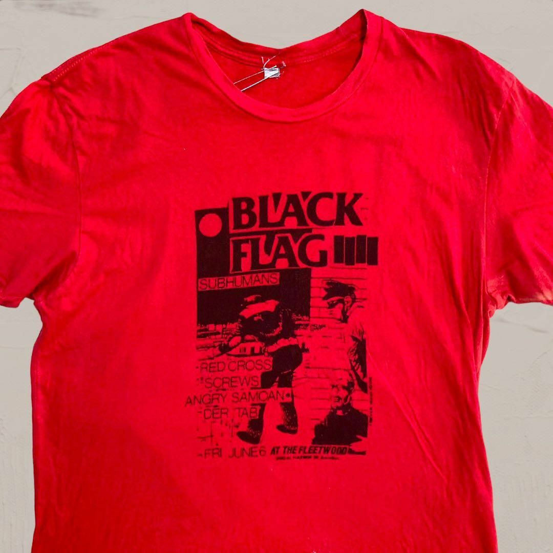 URD  Tシャツ - 赤 BLACK FLAG  ブラックフラッグ　ポリス