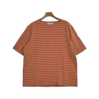 ディガウェル(DIGAWEL)のDIGAWEL Tシャツ・カットソー 2(M位) オレンジx茶系(ボーダー) 【古着】【中古】(Tシャツ/カットソー(半袖/袖なし))