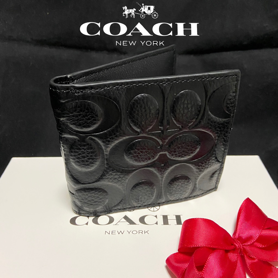 COACH - 間もなく削除❗️コーチ スリム 重厚シグネチャー ミニマル 二