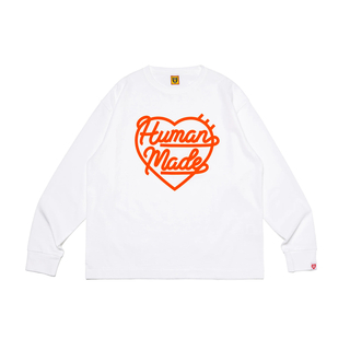 ヒューマンメイド(HUMAN MADE)のHUMAN MADE HEART L/S T-SHIRT WHITE L(Tシャツ/カットソー(七分/長袖))