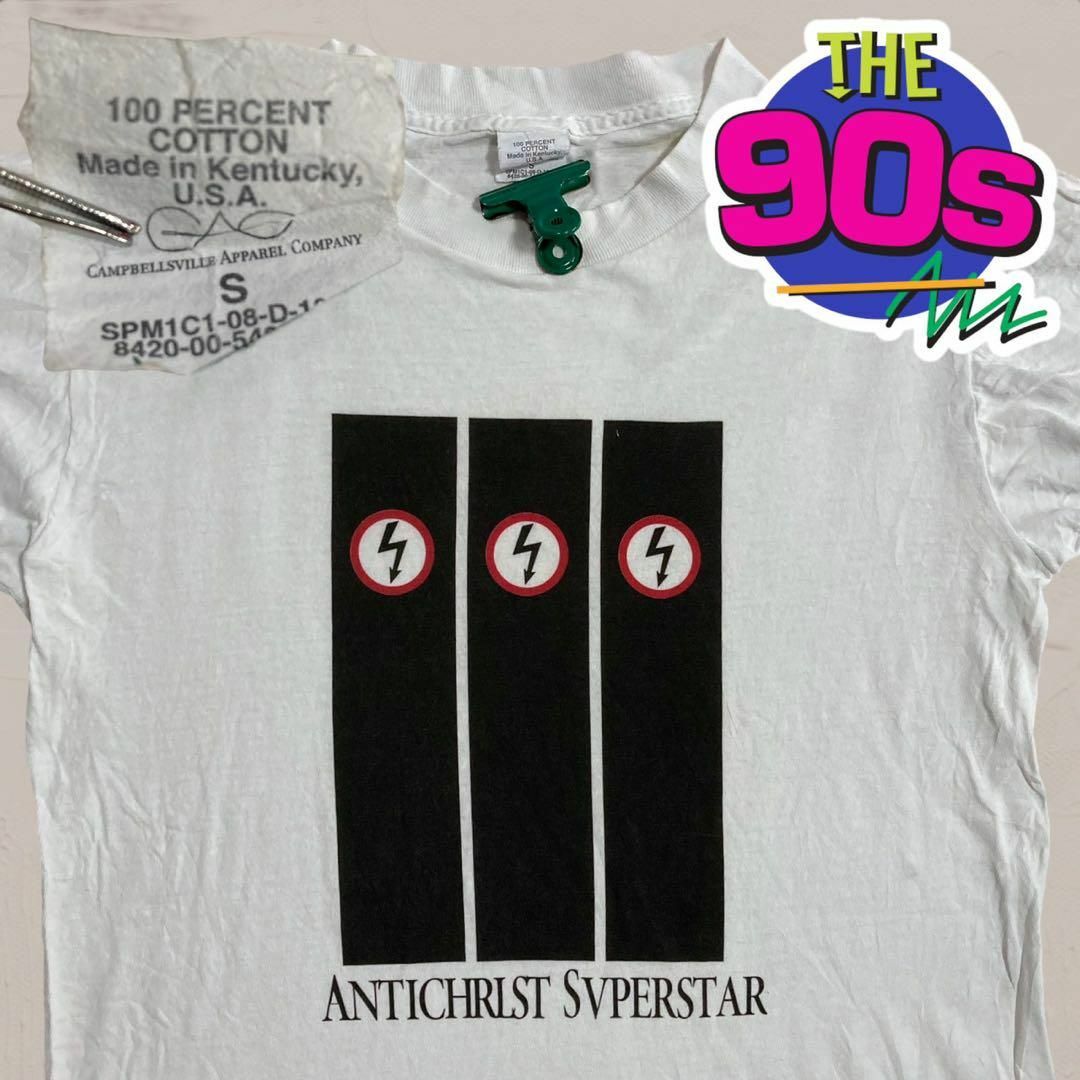 UNC バンド Tシャツ 古着 90s USA製 白 マリリンマンソン-