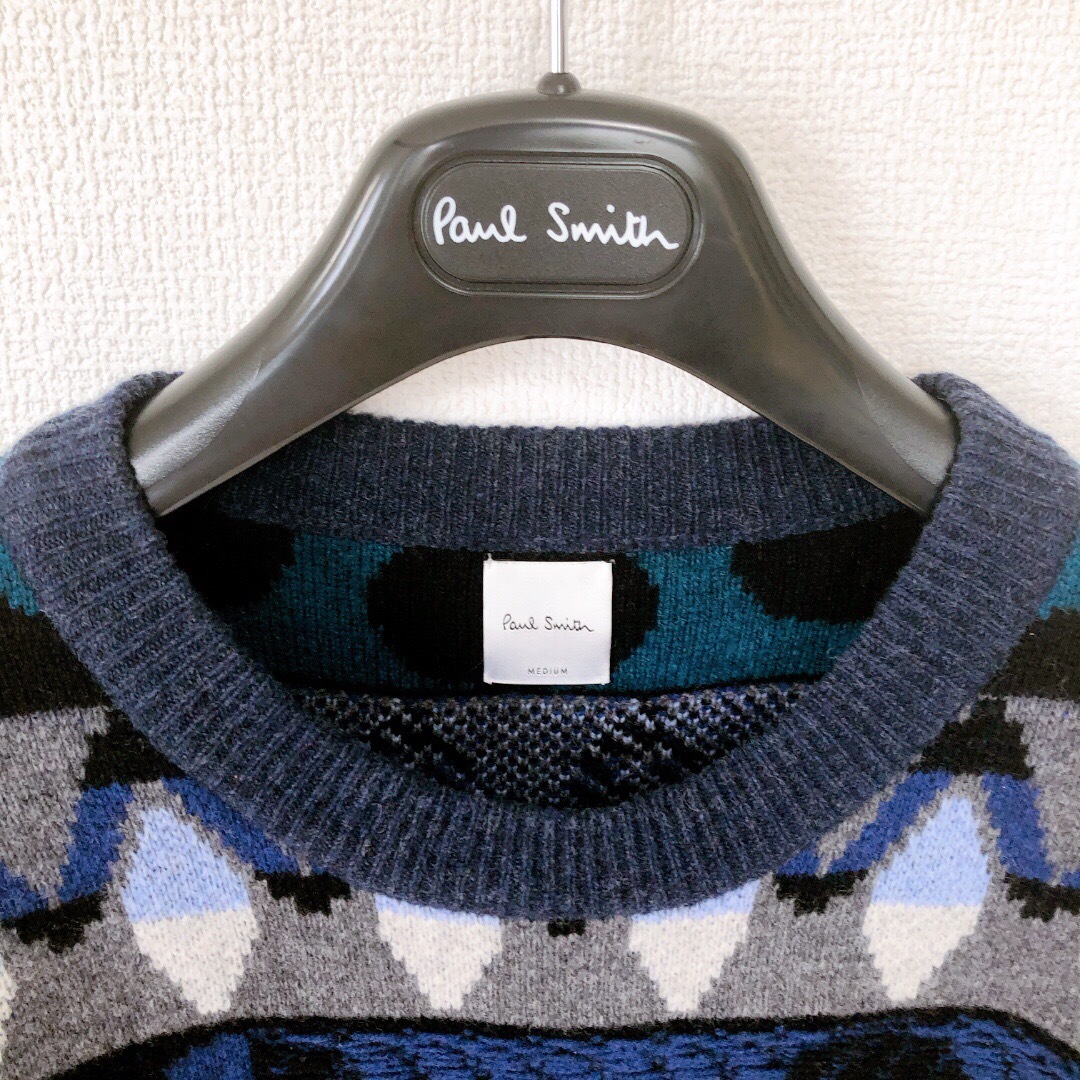ポールスミス ニットセーター ボーダー柄 ネイビー系 | www.causus.be