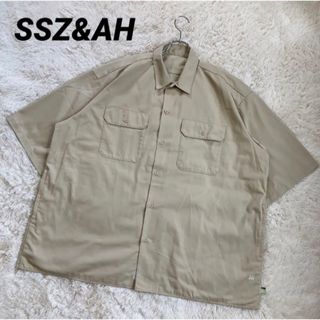 ビームス(BEAMS)の【極美品】SSZ&AH コラボ ワークシャツ オーバサイズ ベージュ 半袖(シャツ)