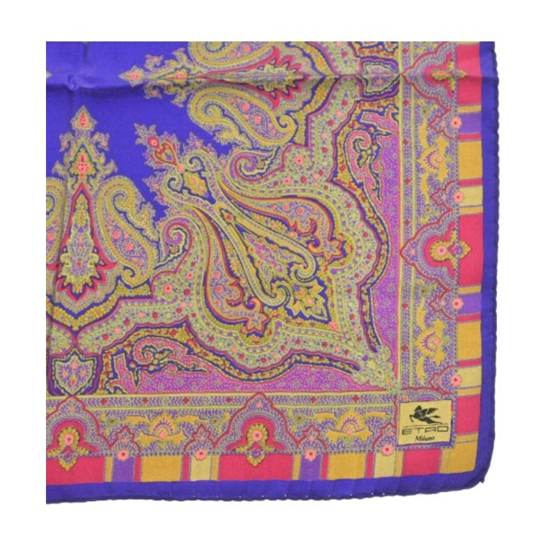 ETRO エトロ バンダナ・スカーフ - 紫x赤xカーキ等 【古着】【中古】