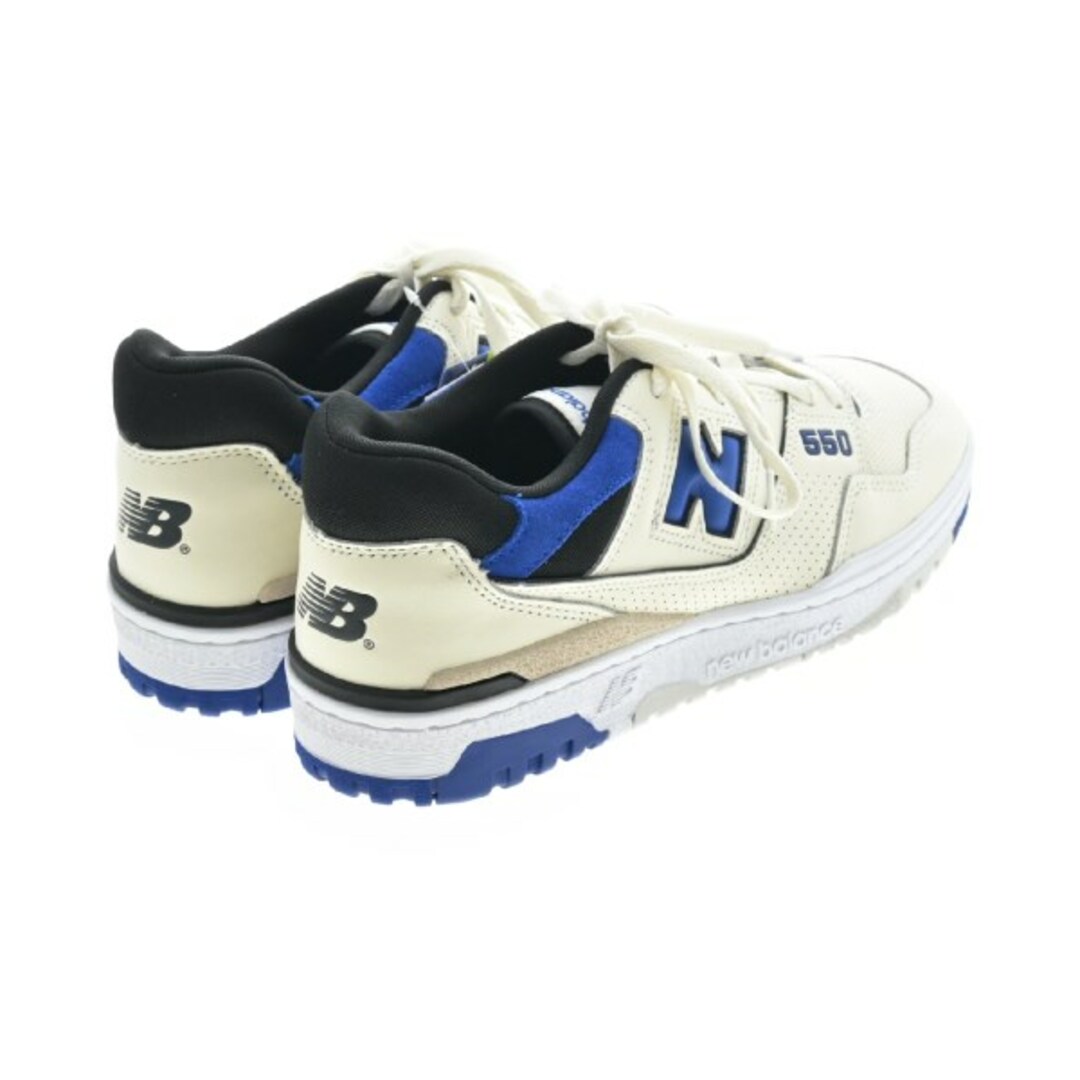 New Balance スニーカー 27.5cm アイボリー系x黒x青