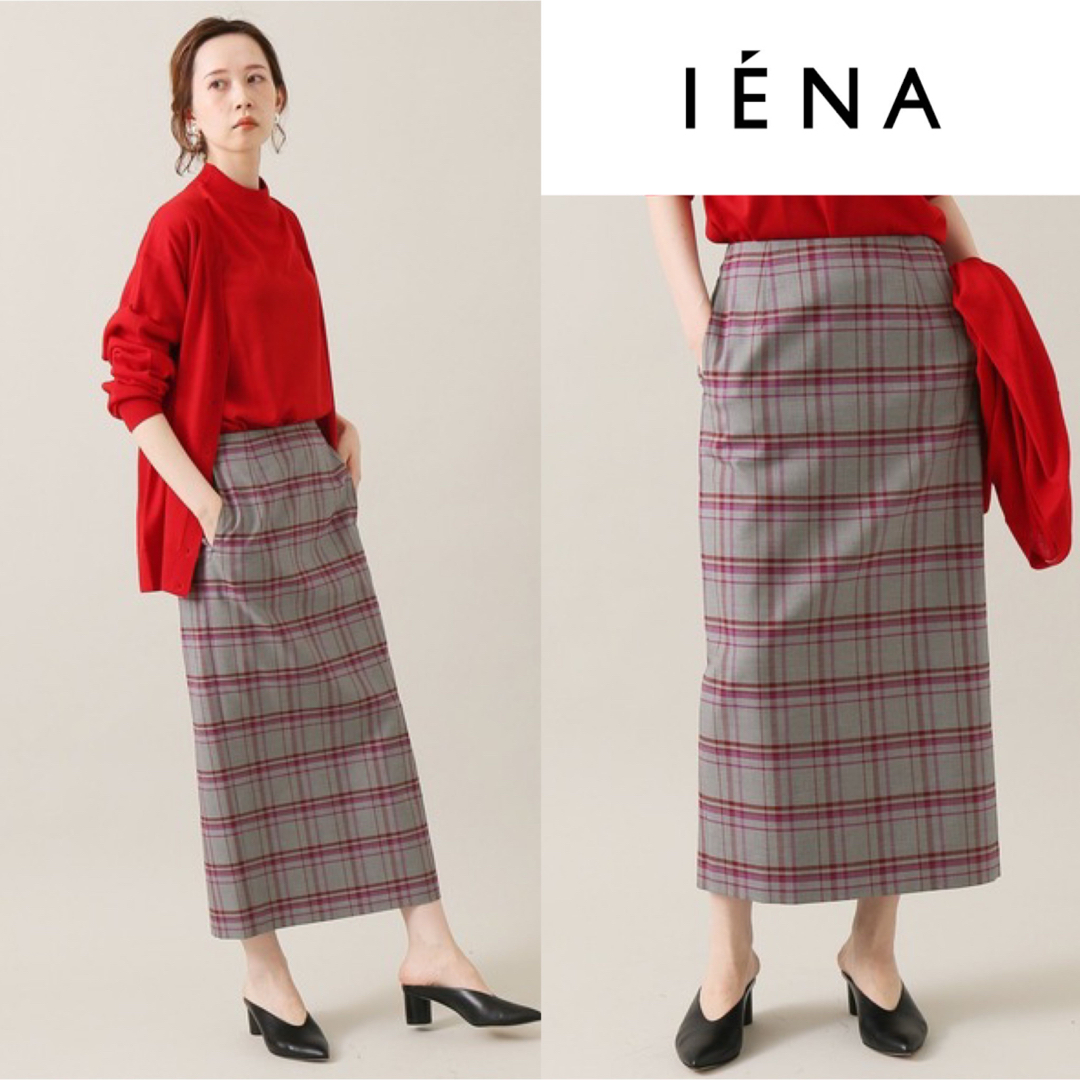 IENA【2021AW】チェックタイトスカート34サイズ