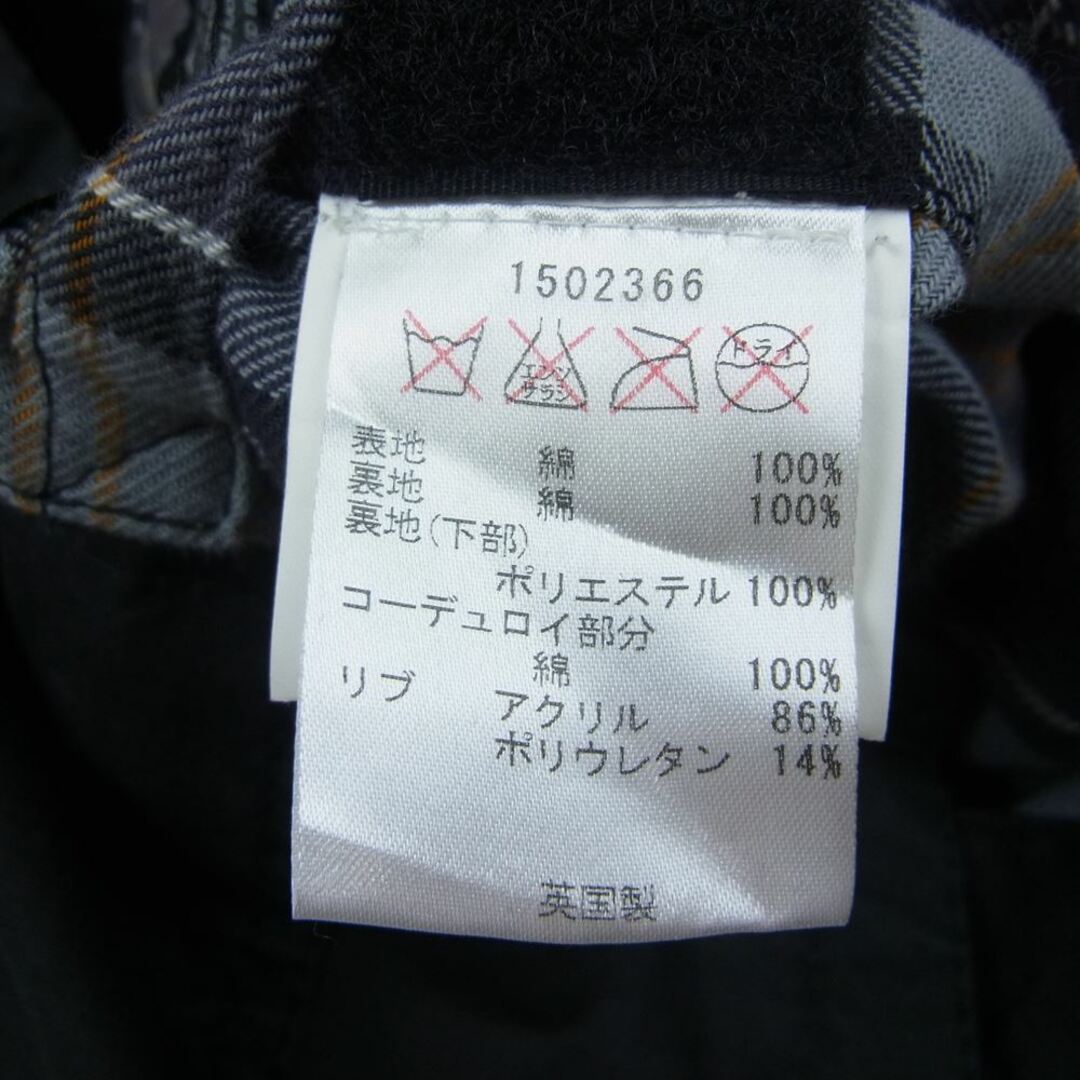 Barbour バブアー ジャケット 1502366 英国製 BEDALE SL ビデイル スリムフィット  ブラック系約525cm裄丈