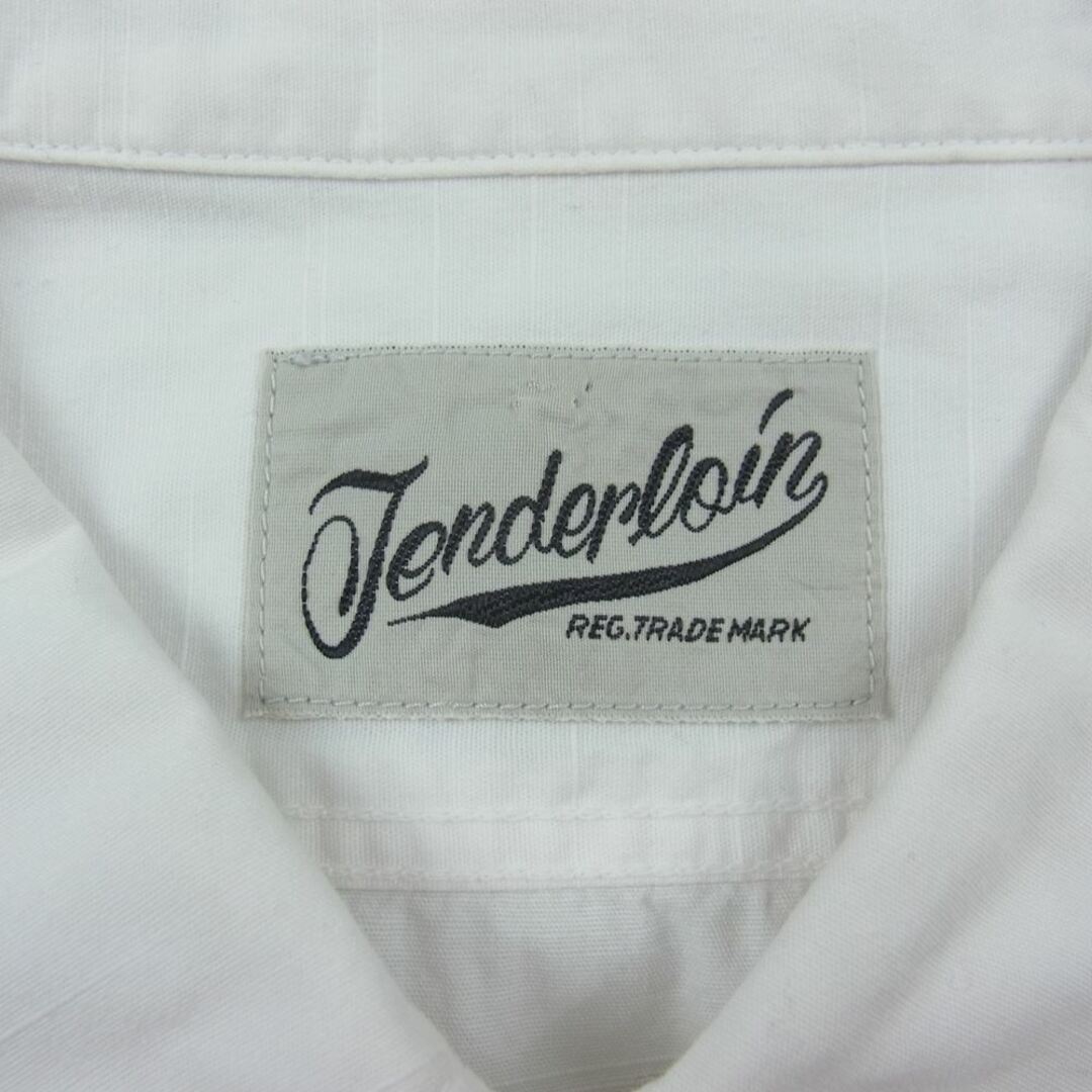TENDERLOIN テンダーロイン 半袖 シャツ 白 美品 刺繍 ロゴ