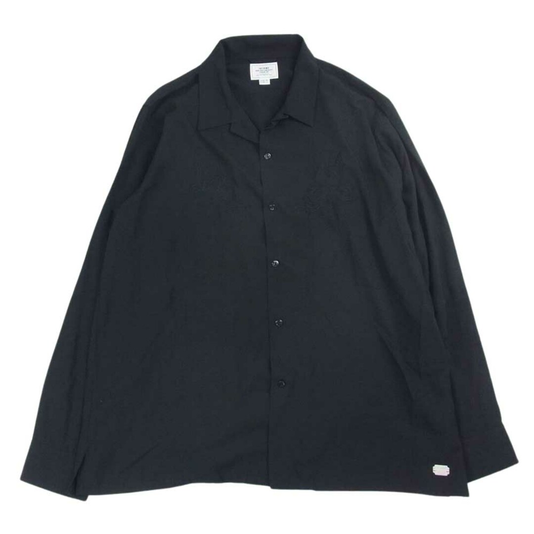 CRIMIE(クライミー)のCRIMIE クライミー 半袖シャツ CR01-02L5-SL02 SWALLOW EMBROIDELY RAYON SHIRT スワロー エンブロイダリー オープンカラー レーヨン 長袖 シャツ ブラック系 XL【中古】 メンズのトップス(シャツ)の商品写真