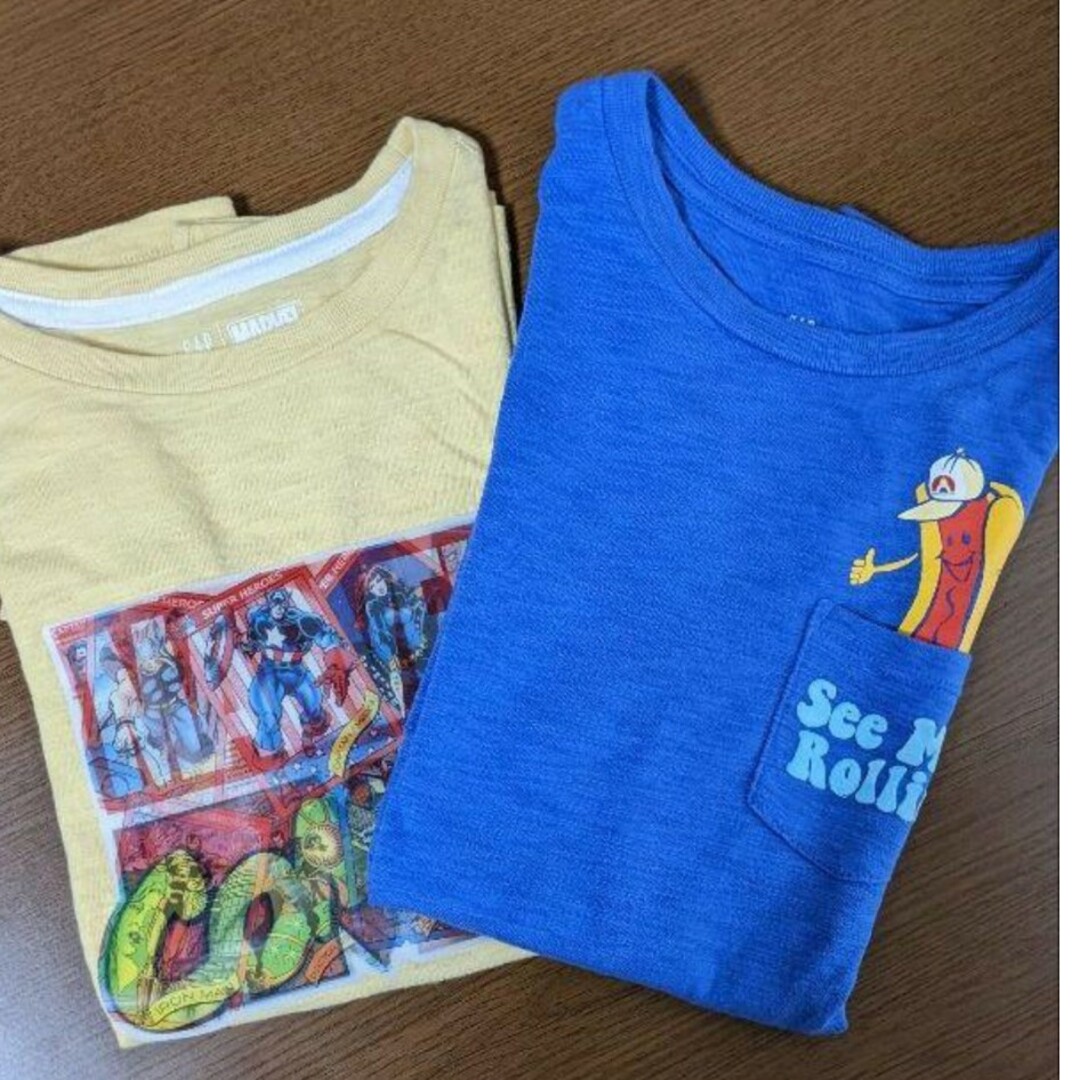 GAP Kids(ギャップキッズ)の美品！ギャップキッズ Tシャツ2枚セット 140サイズ キッズ/ベビー/マタニティのキッズ服男の子用(90cm~)(Tシャツ/カットソー)の商品写真