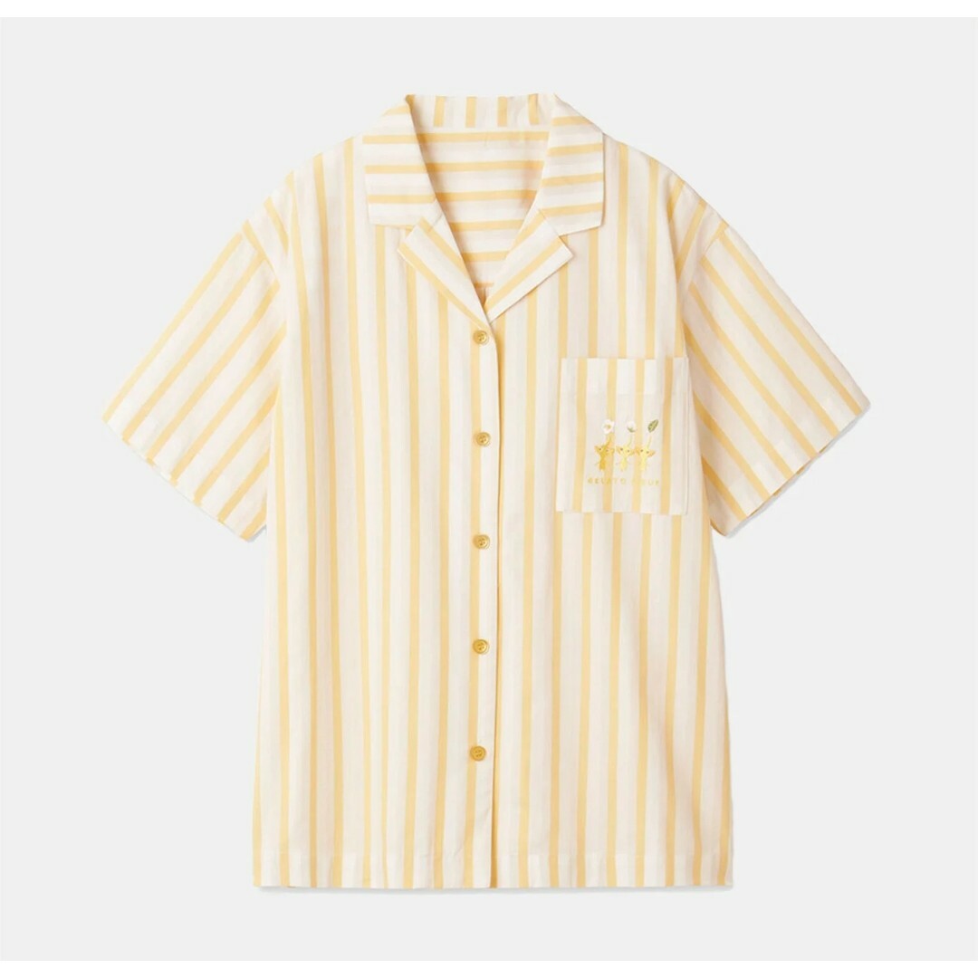 【新品未使用未開封】ジェラートピケ ピクミン ストライプシャツ黄色