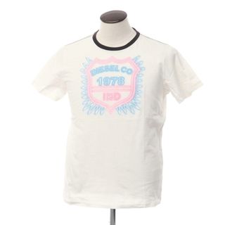 ディーゼル(DIESEL)の【中古】ディーゼル DIESEL プリント トリム 半袖Ｔシャツ ホワイト【サイズL】【メンズ】(Tシャツ/カットソー(半袖/袖なし))