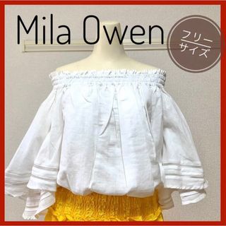 ミラオーウェン(Mila Owen)のMila Owen　ミラオーウェン　フレアスリーブオフショルダー 夏　F　白(その他)