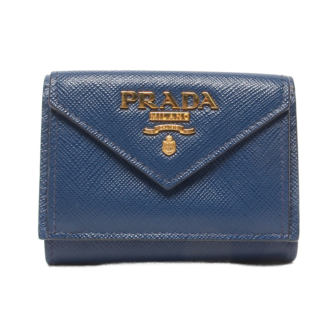 美品 プラダ PRADA 三つ折りコンパクト財布   1MH021 レディース