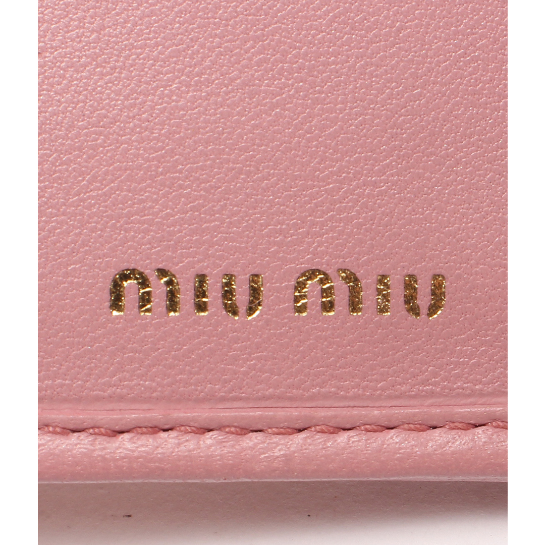 ミュウミュウ MiuMiu ラウンドファスナー二つ折り財布 レディース