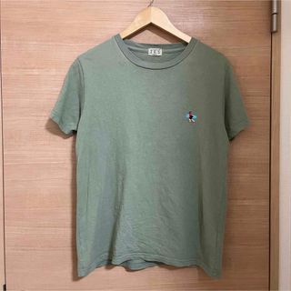 TES  カーキ　ワンポイント刺繍Tシャツ(Tシャツ/カットソー(半袖/袖なし))