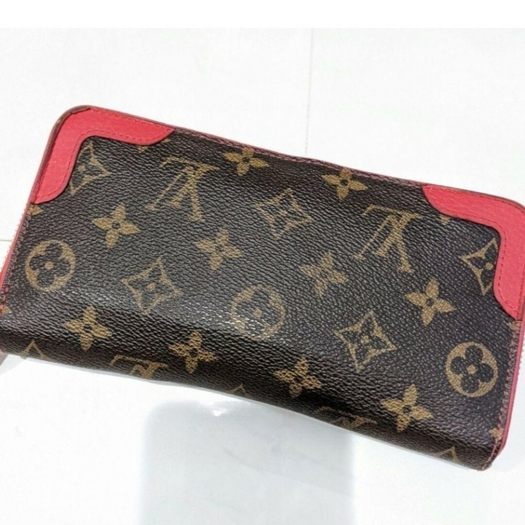 LOUIS VUITTON　長財布　レティーロ　赤　オレンジ