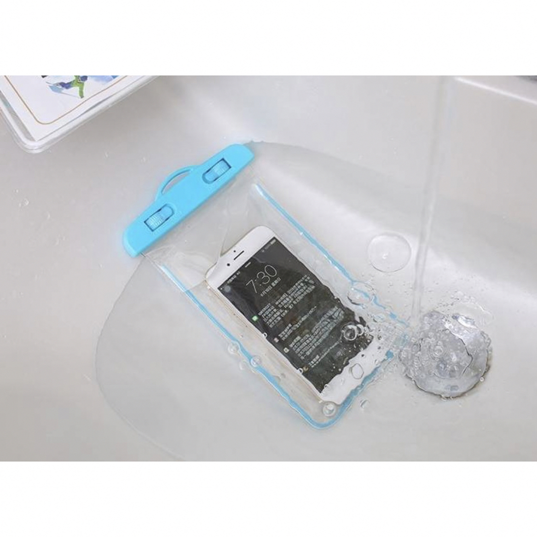 防水 スマホケース お風呂 防水ケース アウトドア 雨 災害 高性能 ホワイト スマホ/家電/カメラのスマホアクセサリー(モバイルケース/カバー)の商品写真