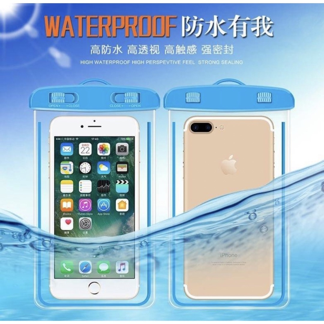 防水 スマホケース お風呂 防水ケース アウトドア 雨 災害 高性能 ブラック スマホ/家電/カメラのスマホアクセサリー(モバイルケース/カバー)の商品写真