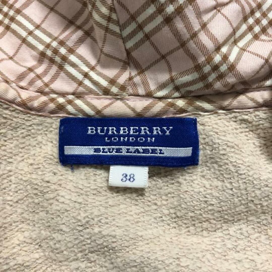 BURBERRY BLUE LABEL パーカー ブラックチェック 38 M - 通販