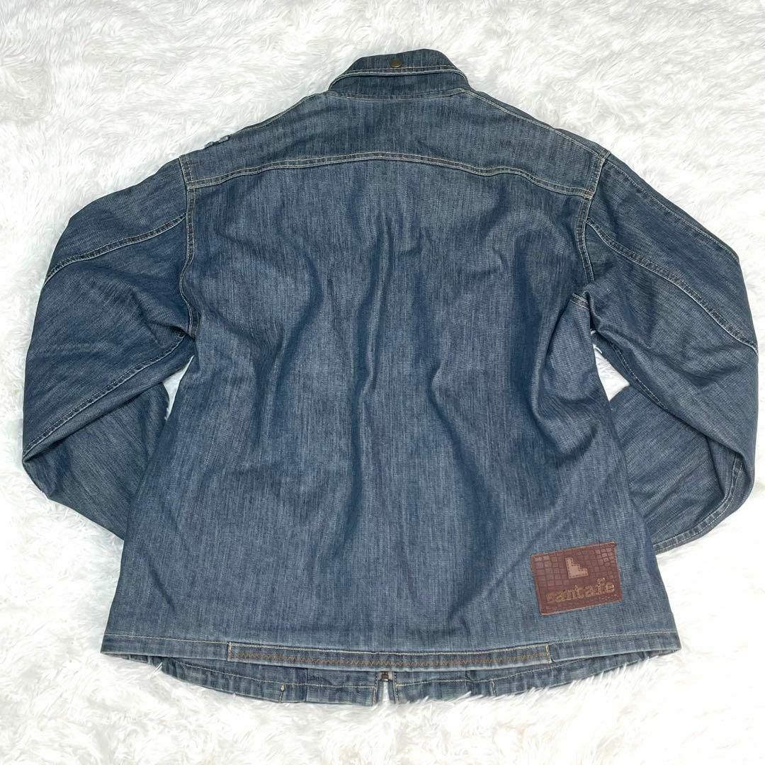 Santafe - 美品 サンタフェ デニムジャケット ロゴ革パッチ 国内 Santafe - 美品 サンタフェ デニムジャケット ロゴ革パッチ 国内