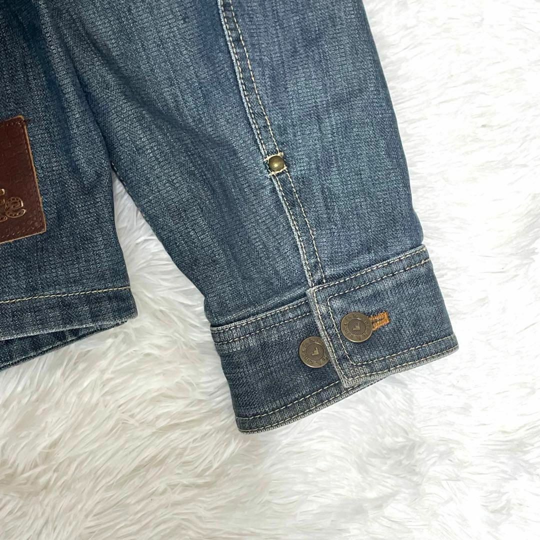 Santafe - 美品 サンタフェ デニムジャケット ロゴ革パッチ 国内 Santafe - 美品 サンタフェ デニムジャケット ロゴ革パッチ 国内