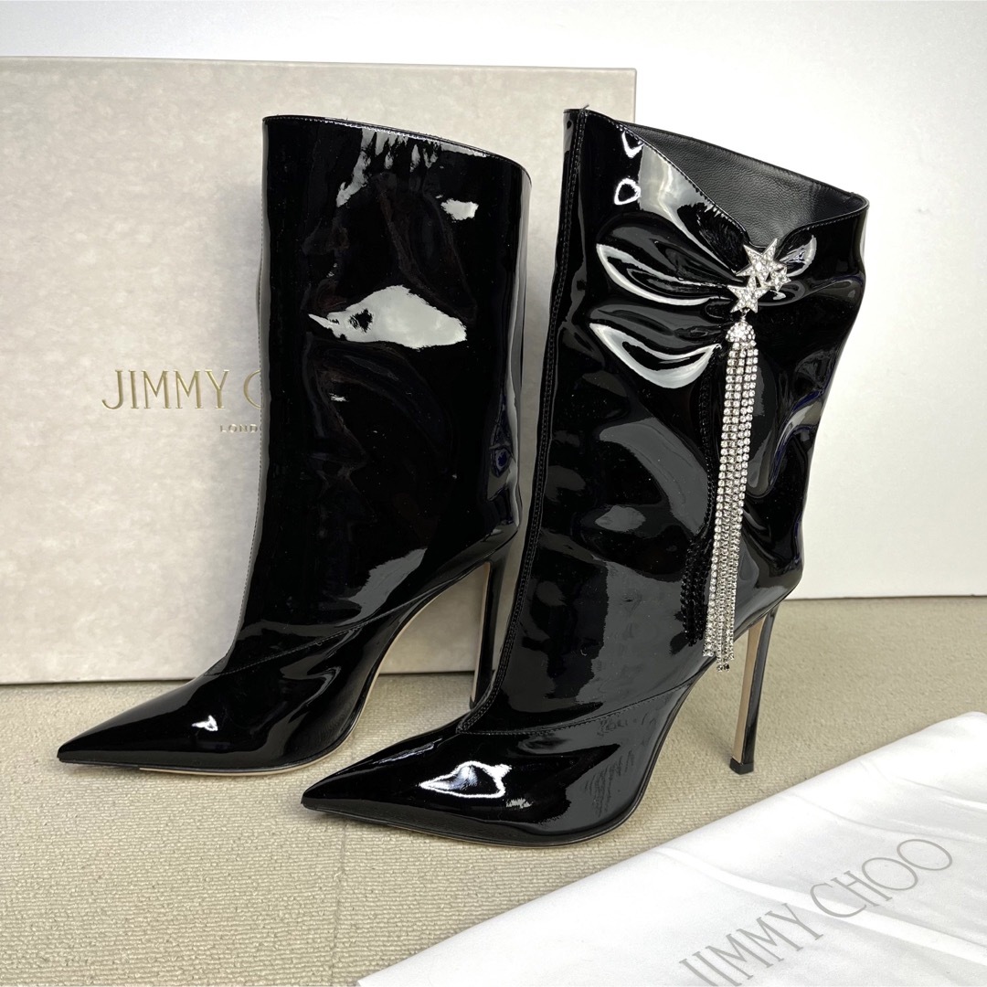 Jimmy choo ジミーチュウ ミドル丈 ショート丈 黒 37