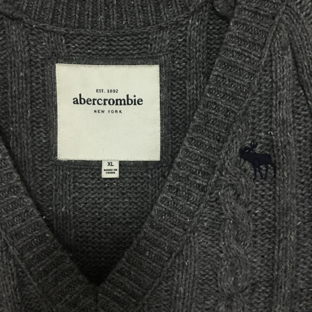 Abercrombie&Fitch(アバクロンビーアンドフィッチ)のアバクロンビー&フィッチ ロングニットワンピース グレー レディースのトップス(ニット/セーター)の商品写真