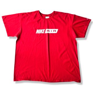 ナイキ(NIKE)の【00s】NIKE AIR スウォッシュロゴ 半袖プリントTシャツ 2XL 赤(Tシャツ/カットソー(半袖/袖なし))