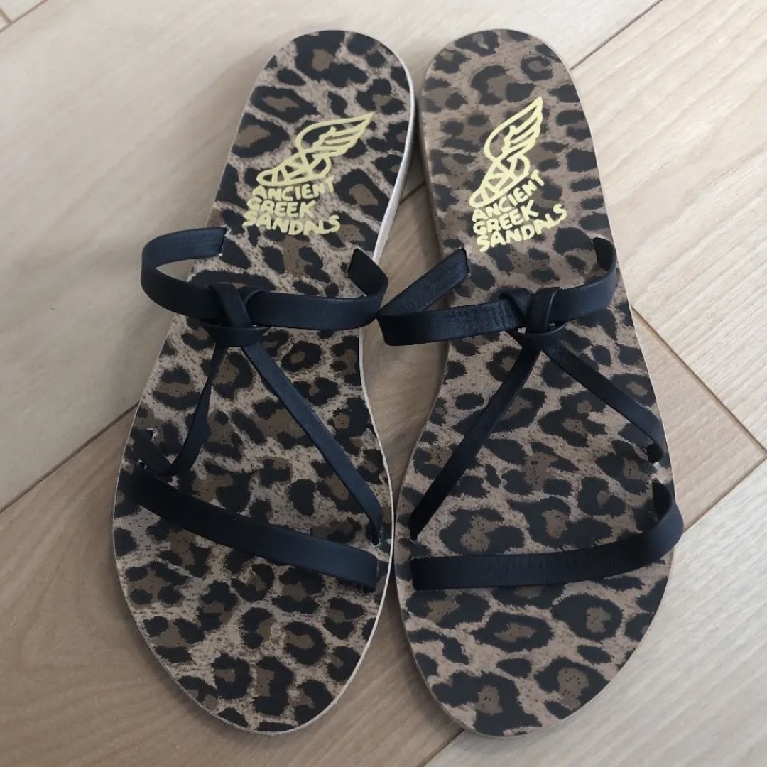 ANCIENT GREEK SANDALS SPETSES 37 レオパード