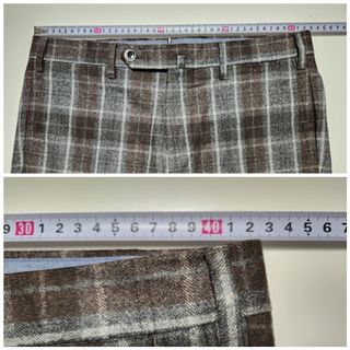 【美品】ジーディーアー GTA ビームスF別注 ウールパンツ 茶系 48 秋冬