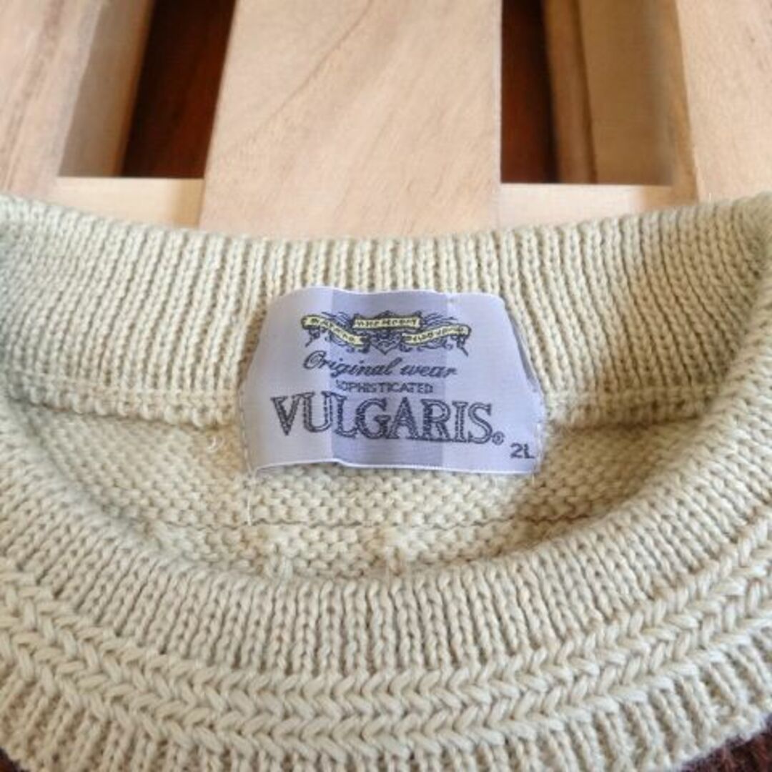 VULGARIS 3D 厚地 ニット セーター ウール 100% 日本製 厚手 5