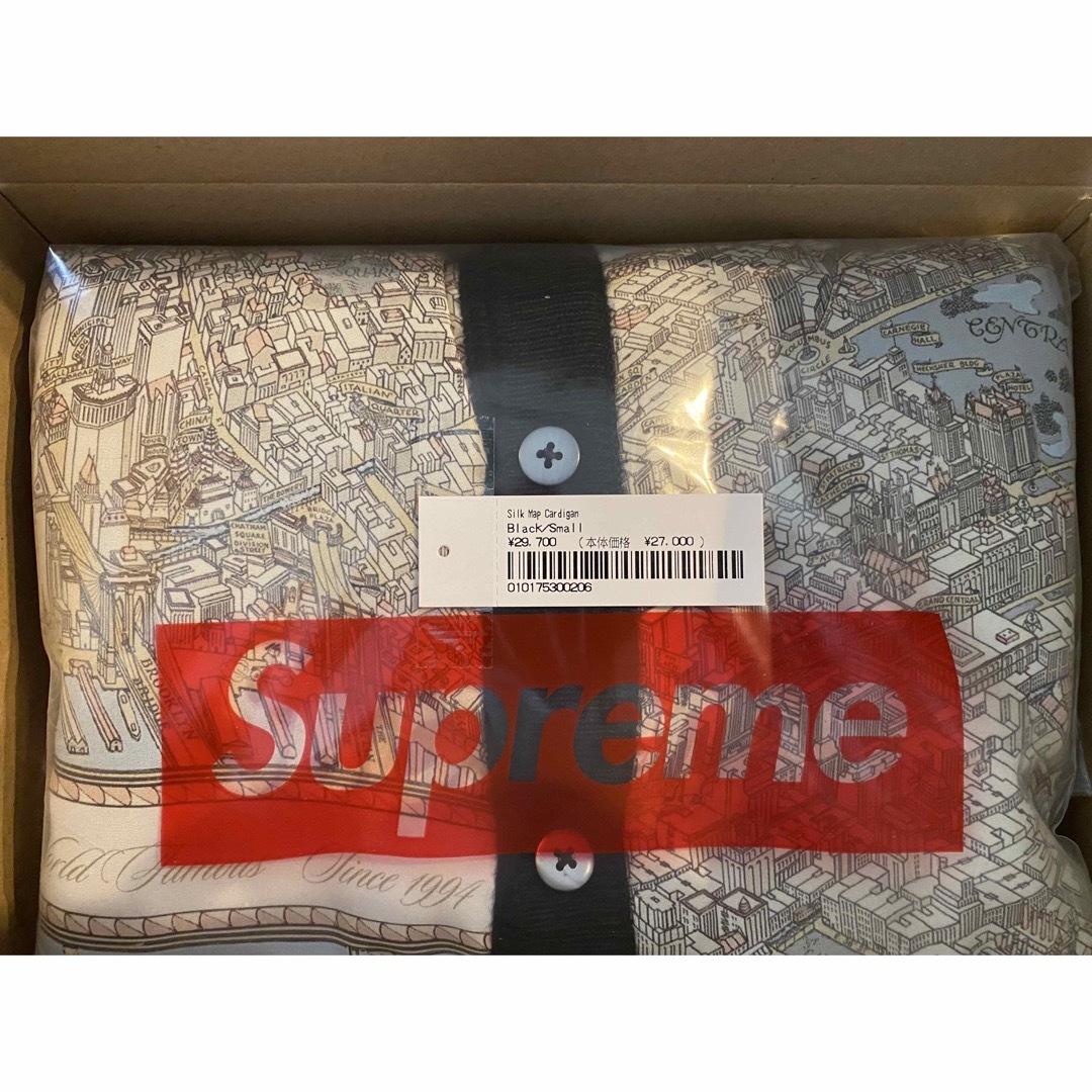 ナルト様 Supreme Silk Map Cardigan Black S-