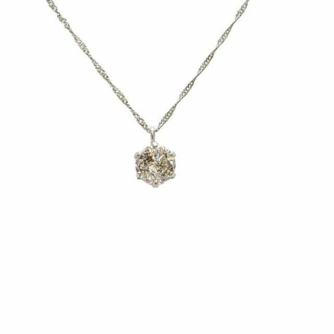 約5㎜約40㎝重さプラチナ　Pt1000/850　1Pダイア　ネックレス　0.47ct　大粒　定番