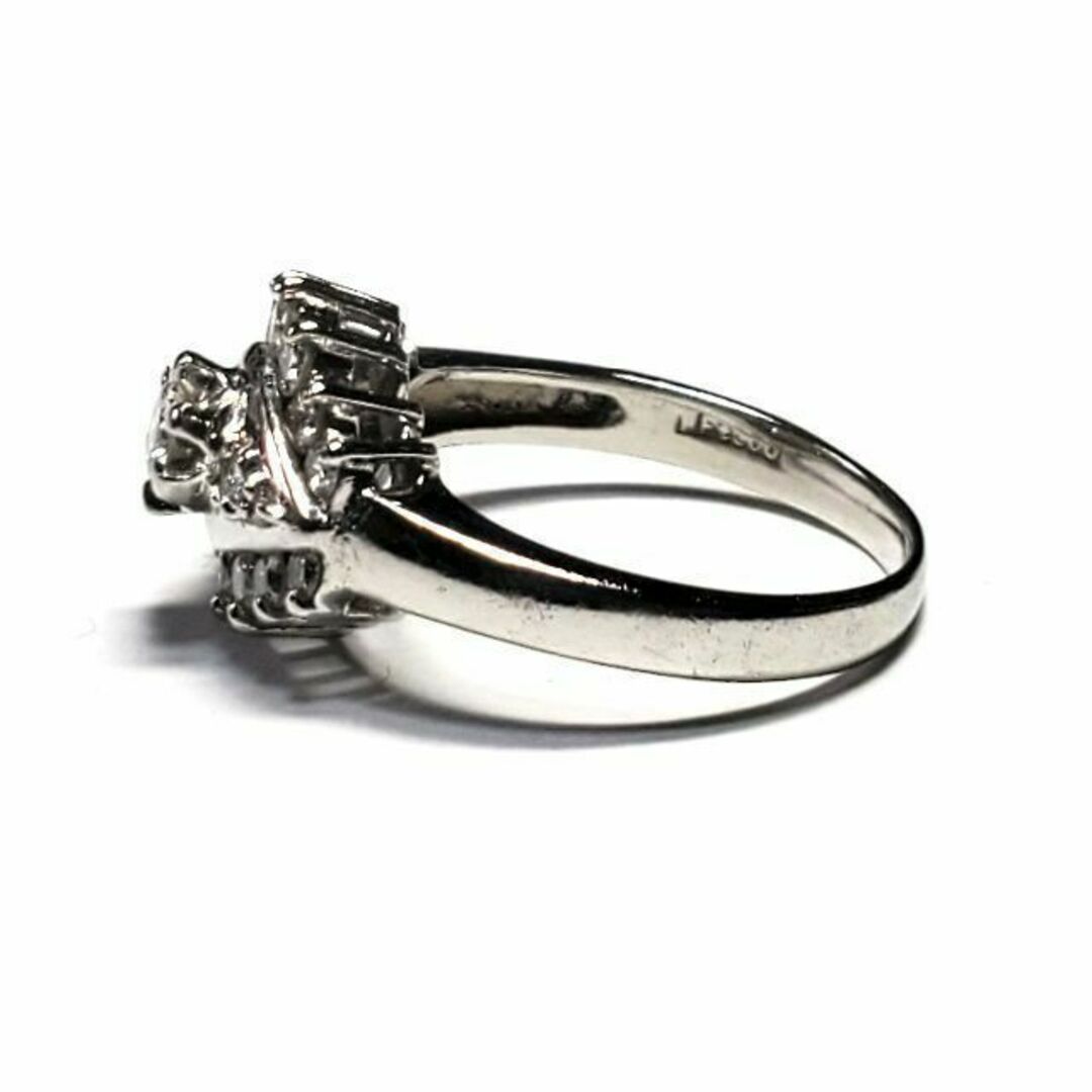 プラチナ PT900 ダイアリング #8.5 0.5ct 5g 指輪 メレダイア-