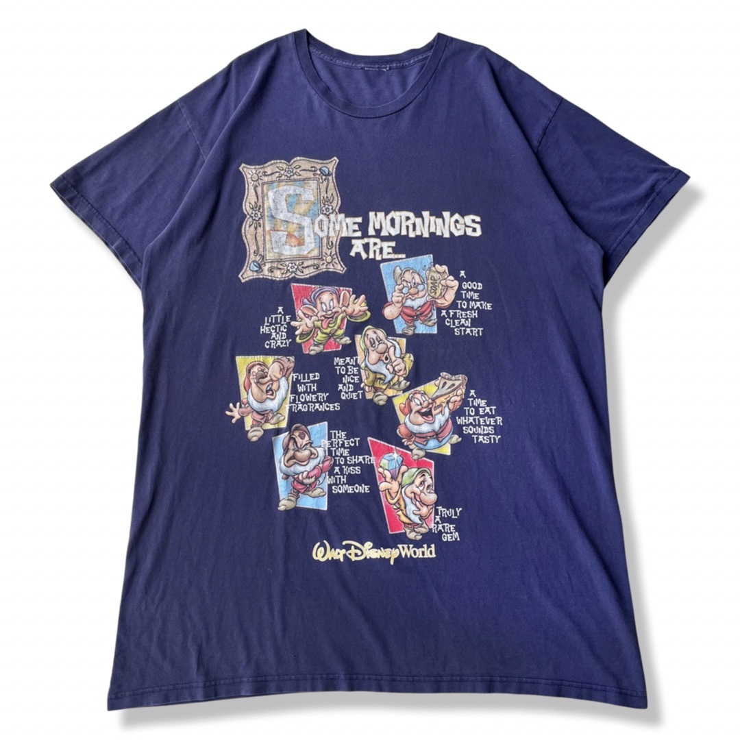 【ヴィンテージ】90s〜 ディズニー 7人のこびと 朝の時間 プリントTシャツバブアー