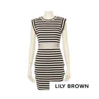 リリーブラウン(Lily Brown)の【LILY BROWN 】ウエストシースルーワンピース レッド(ミニワンピース)