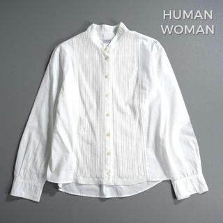 ヒューマンウーマン(HUMAN WOMAN)の785*美品 ヒューマン ウーマン ニットドッキングブラウス(Tシャツ(長袖/七分))