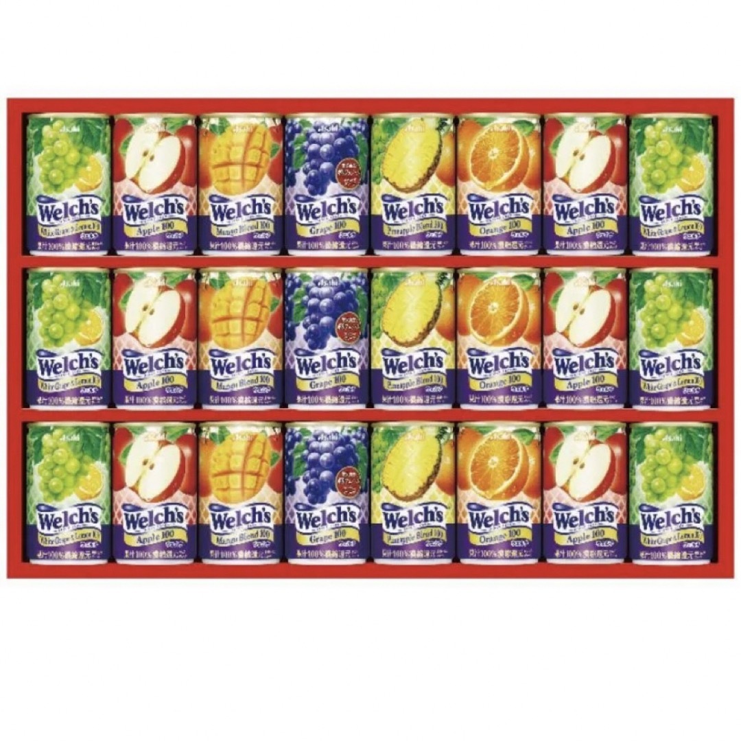 アサヒ(アサヒ)のウェルチ　100%フルーツジュースギフト　24本セット 食品/飲料/酒の飲料(ソフトドリンク)の商品写真