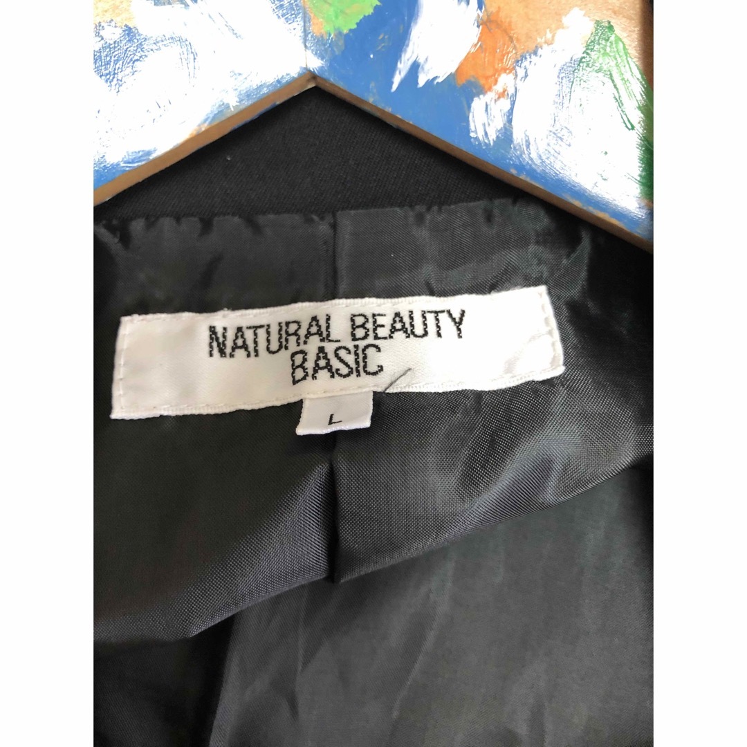 NATURAL BEAUTY BASIC(ナチュラルビューティーベーシック)のNATURAL BEAUTY BASIC🖤ジャケット🖤事務服🖤黒🖤Ｌサイズ🖤 レディースのジャケット/アウター(テーラードジャケット)の商品写真