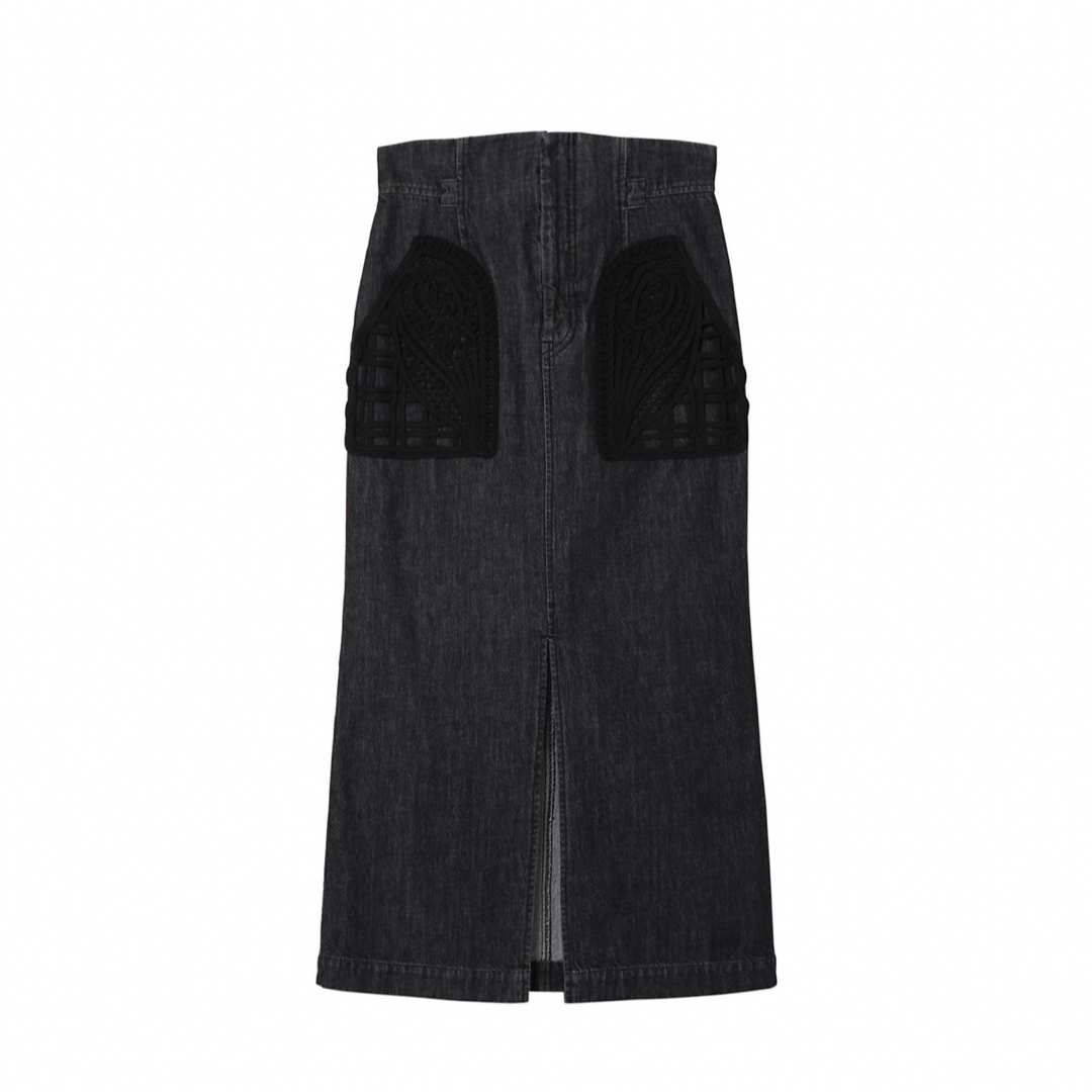 【最終セール】Mame kurogouchi コード刺繍デニムスカート