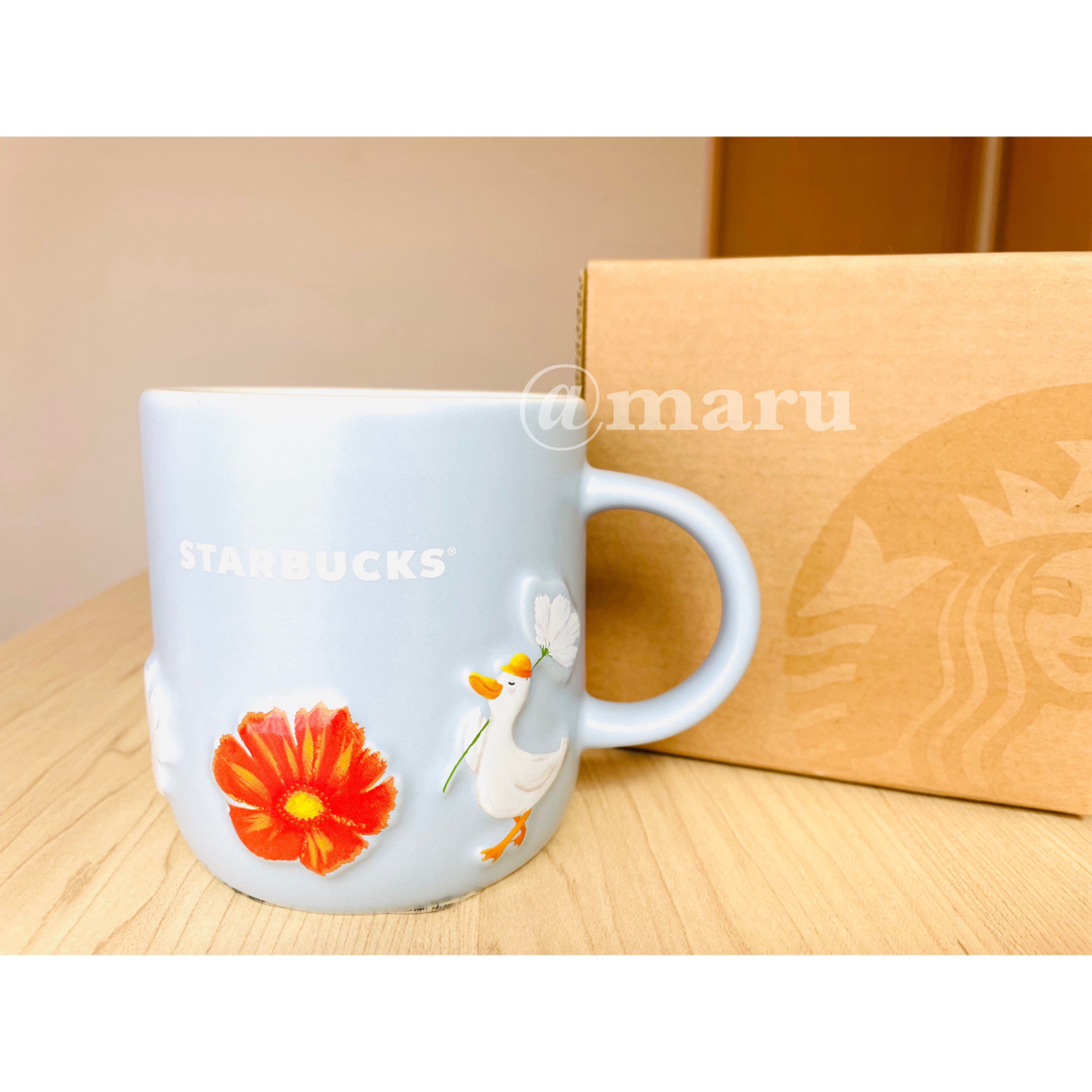 海外 スターバックス マグカップ アヒル 花柄 スタバ レア www