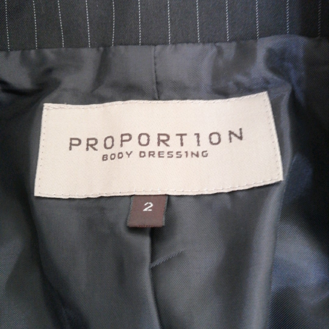 PROPORTION BODY DRESSING(プロポーションボディドレッシング)の【プロポーションボディドレッシング】　セットアップパンツスーツ　ストライプ レディースのフォーマル/ドレス(スーツ)の商品写真