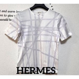 エルメス(Hermes)の美品■HERMES エルメス ボルデュック  Tシャツ りぼん  カットソー S(Tシャツ(半袖/袖なし))