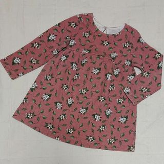 ザラ(ZARA)の98　 ZARA Baby Girl　花柄の長袖ワンピース(ワンピース)