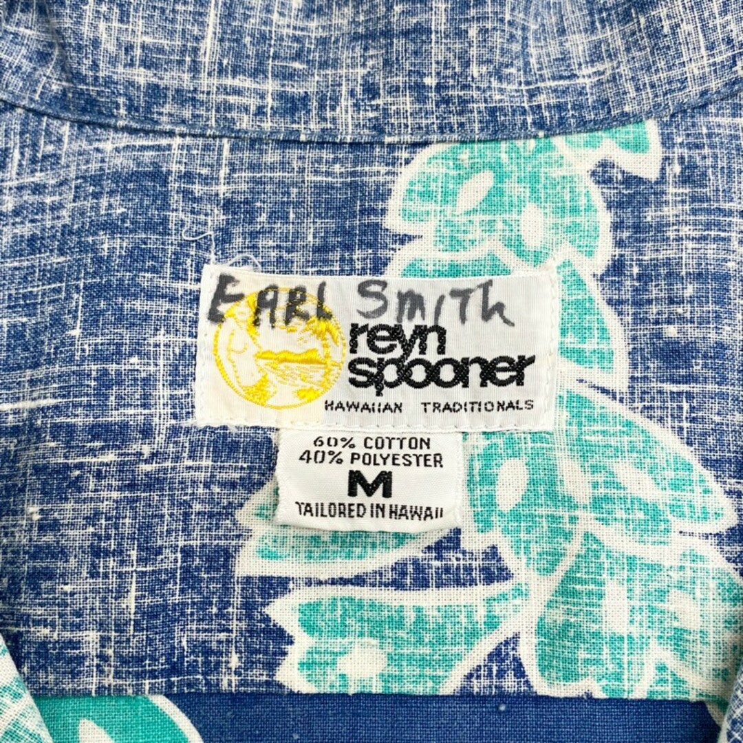 80年代 US ハワイ製 レインスプーナー reyn spooner アロハシャツ 開襟