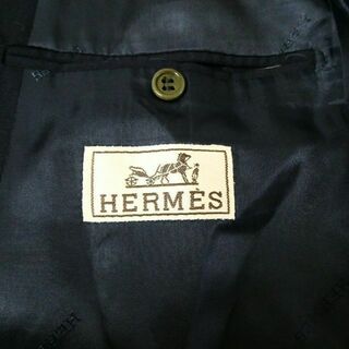 エルメス HERMES テーラードジャケット シングル 3B イエローベージュ