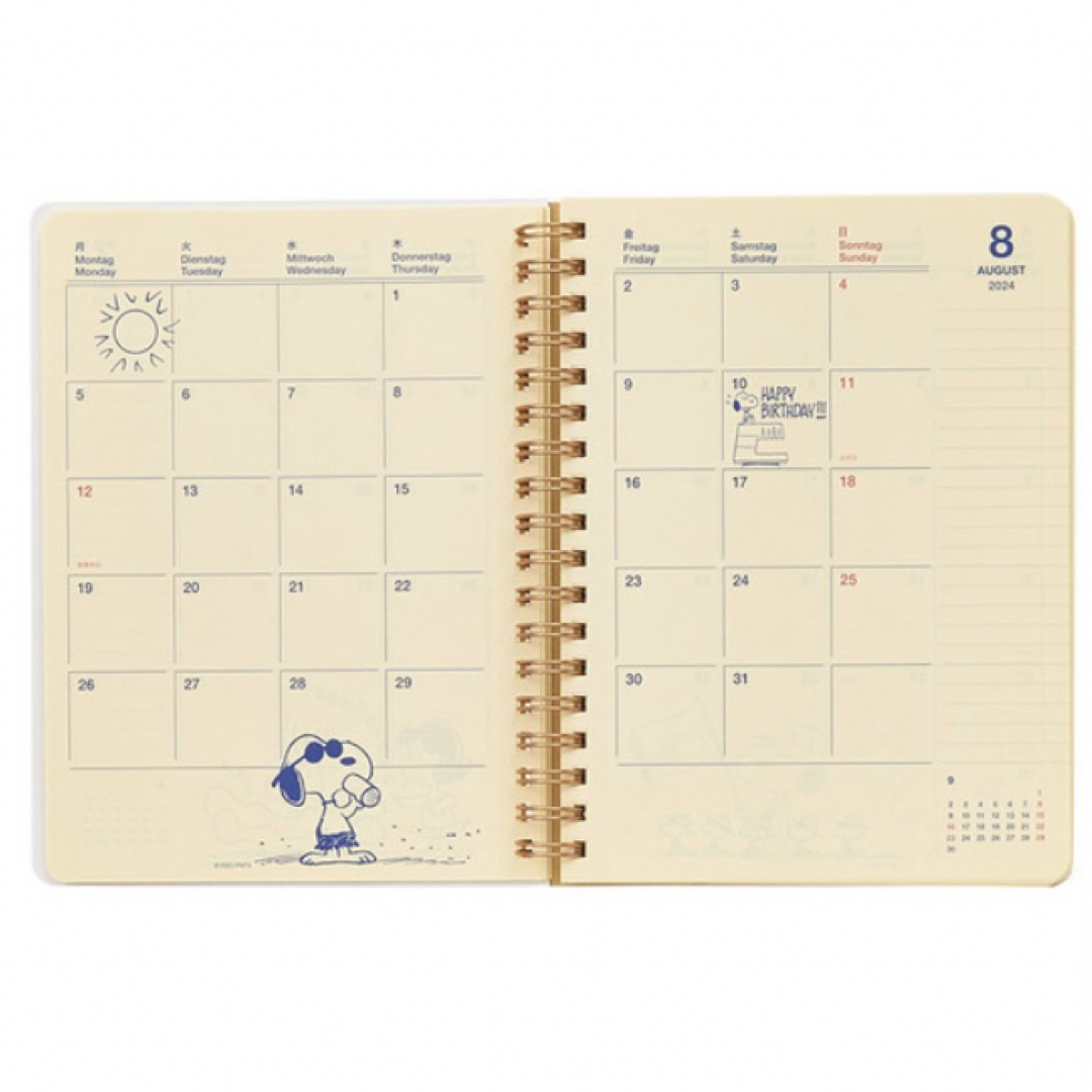 SNOOPY(スヌーピー)の10月始まり スヌーピー PEANUTS ロルバーン ダイアリー 手帳 Lサイズ エンタメ/ホビーのコレクション(その他)の商品写真