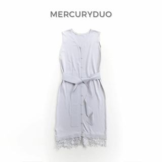 マーキュリーデュオ(MERCURYDUO)の185*美品 マーキュリーデュオ ヘムレース ニットワンピース.(ひざ丈ワンピース)